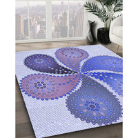 Patterned Blue Rug, pat1308blu