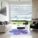 Machine Washable Transitional Blue Rug in a Kitchen, wshpat1308blu