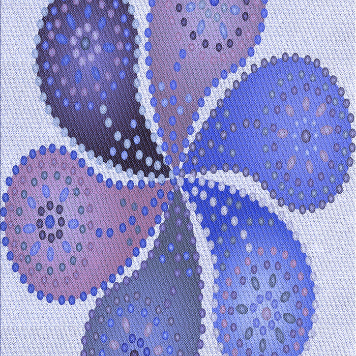 Machine Washable Transitional Blue Rug, wshpat1308blu