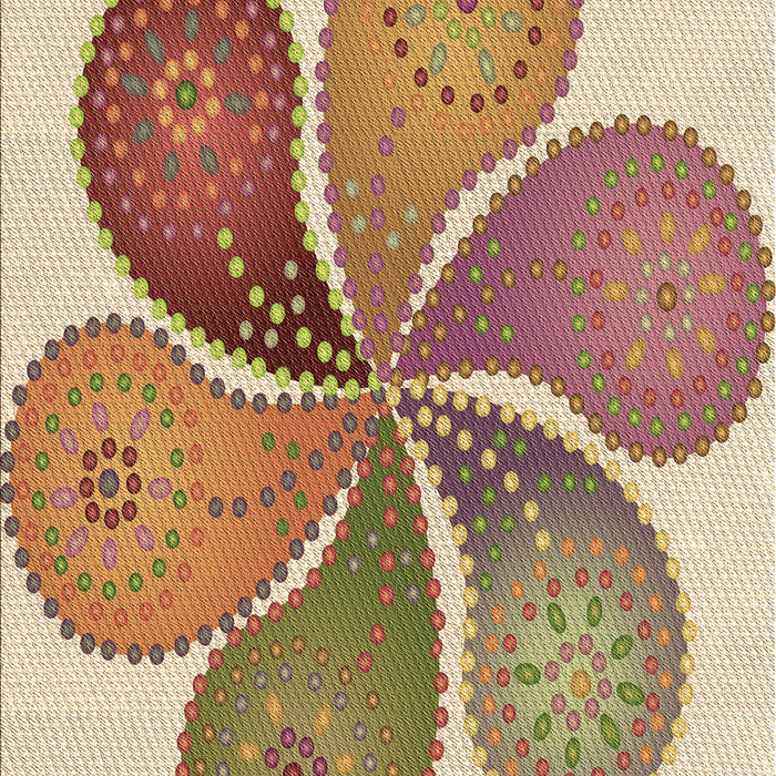 Patterned Chestnut Red Rug, pat1308brn