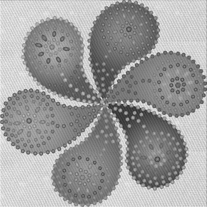 Round Machine Washable Transitional Smokey Gray Rug, wshpat1308gry