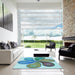 Machine Washable Transitional Green Rug in a Kitchen, wshpat1308lblu