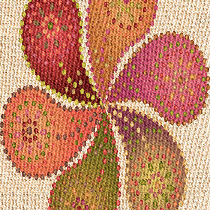 Patterned Red Rug, pat1308org