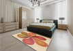 Patterned Red Rug in a Bedroom, pat1308org