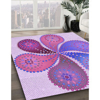 Patterned Orchid Purple Rug, pat1308pur