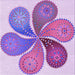 Round Patterned Orchid Purple Rug, pat1308pur