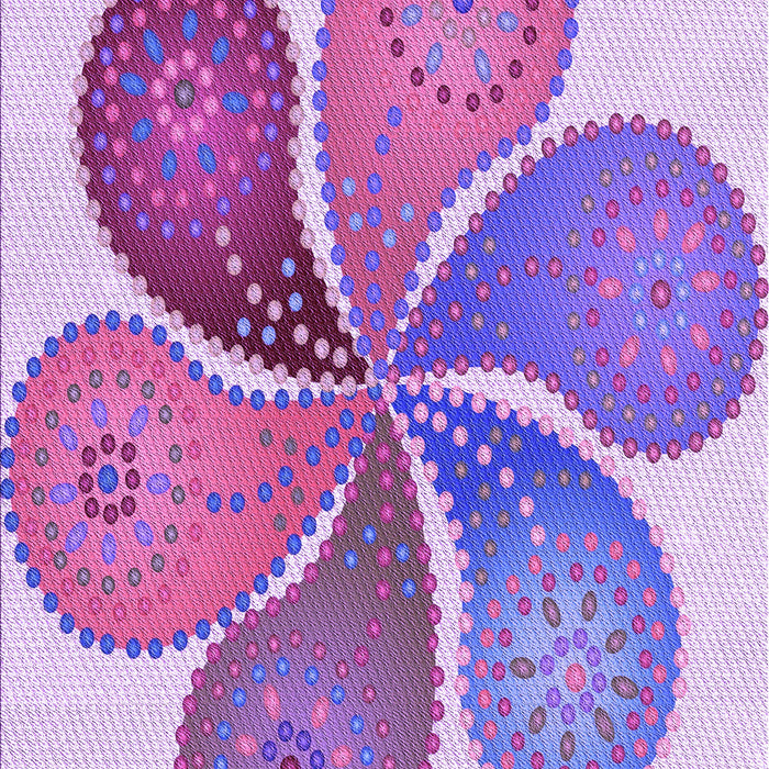 Machine Washable Transitional Orchid Purple Rug, wshpat1308pur