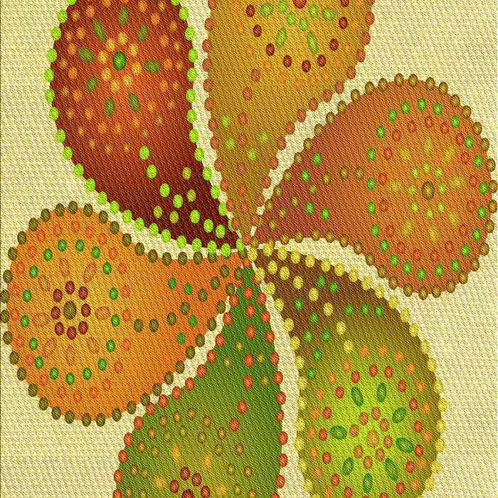 Patterned Bold Yellow Rug, pat1308yw