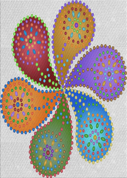 Patterned Mauve Taupe Purple Novelty Rug, pat1308