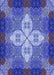 Patterned Sky Blue Rug, pat1309blu