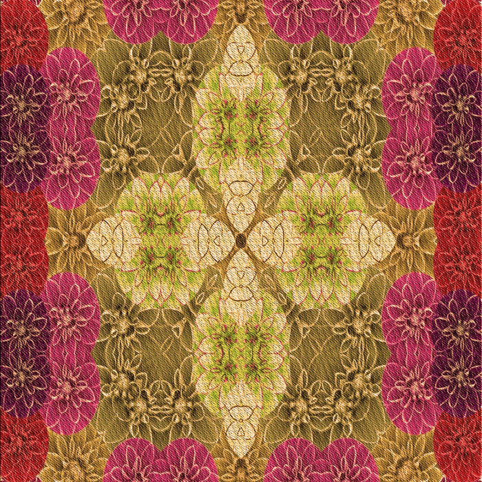 Patterned Orange Gold Rug, pat1309org