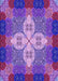 Machine Washable Transitional Purple Rug, wshpat1309pur