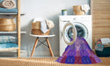 Machine Washable Transitional Purple Rug in a Washing Machine, wshpat1309pur