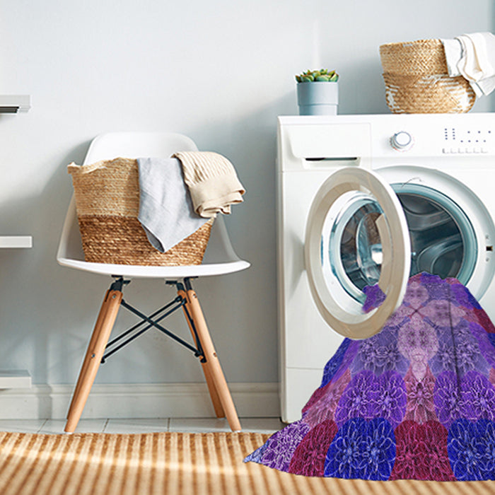 Machine Washable Transitional Purple Rug in a Washing Machine, wshpat1309pur