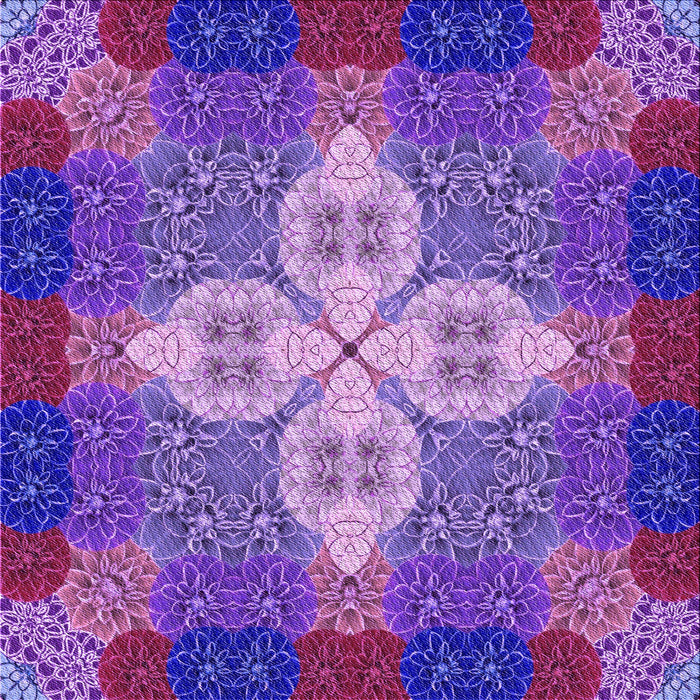 Round Patterned Purple Rug, pat1309pur