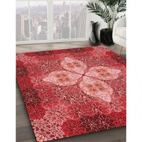 Patterned Red Rug, pat1309rd