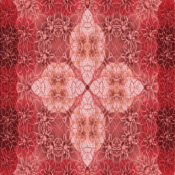 Patterned Red Rug, pat1309rd