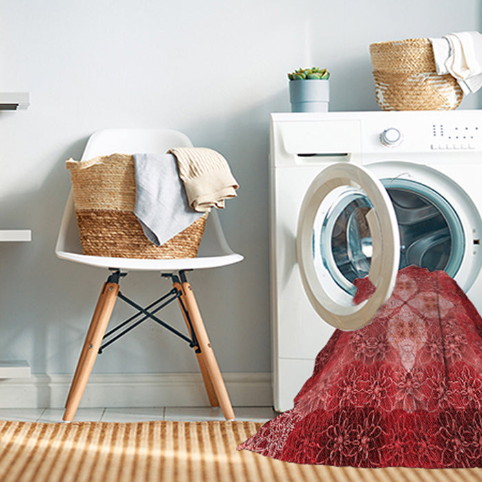 Machine Washable Transitional Red Rug in a Washing Machine, wshpat1309rd