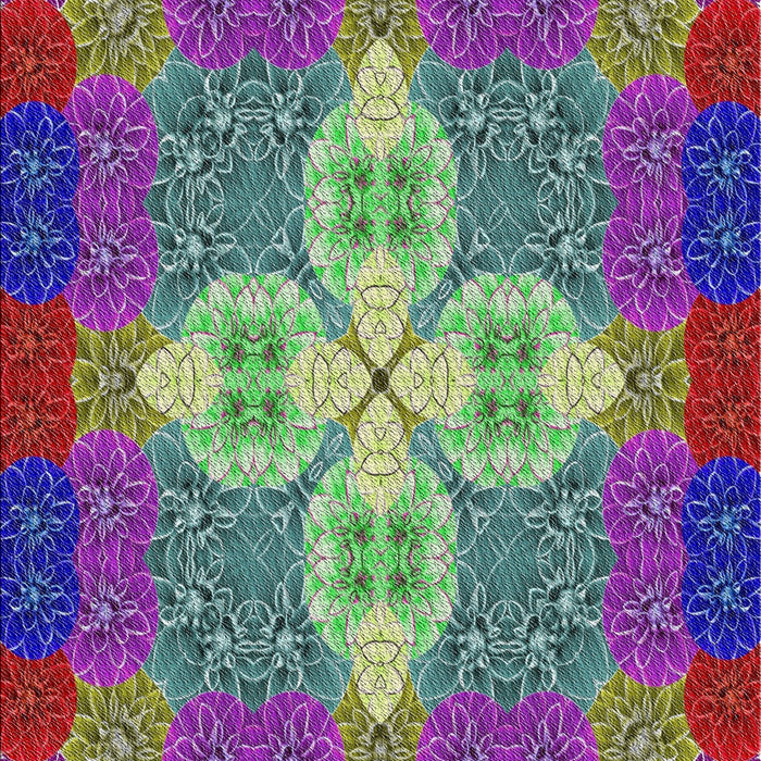 Patterned Dark Sea Green Modern Rug, pat1309