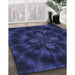 Machine Washable Transitional Night Blue Rug in a Family Room, wshpat131blu