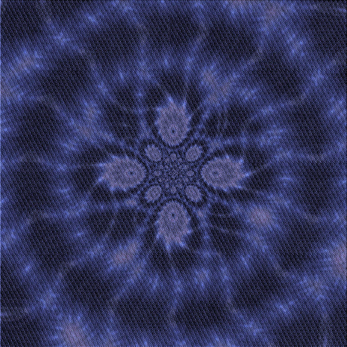 Round Patterned Night Blue Rug, pat131blu