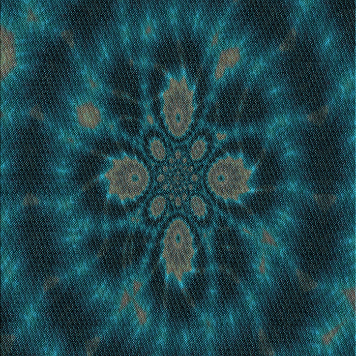 Machine Washable Transitional Dark Cyan Green Rug, wshpat131lblu