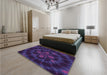 Patterned Amethyst Purple Rug in a Bedroom, pat131pur