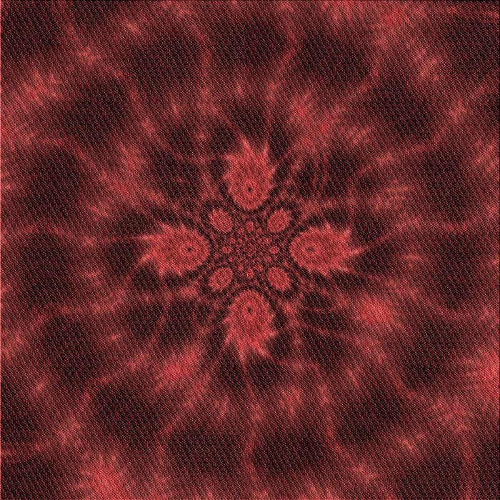 Round Patterned Red Rug, pat131rd