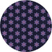 Square Machine Washable Transitional Deep Periwinkle Purple Rug in a Living Room, wshpat1310blu