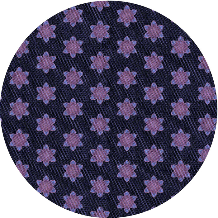 Square Patterned Deep Periwinkle Purple Rug, pat1310blu