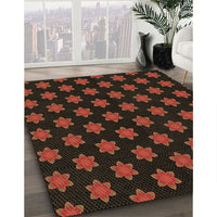 Patterned Red Rug, pat1310brn