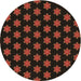 Square Patterned Red Rug, pat1310brn