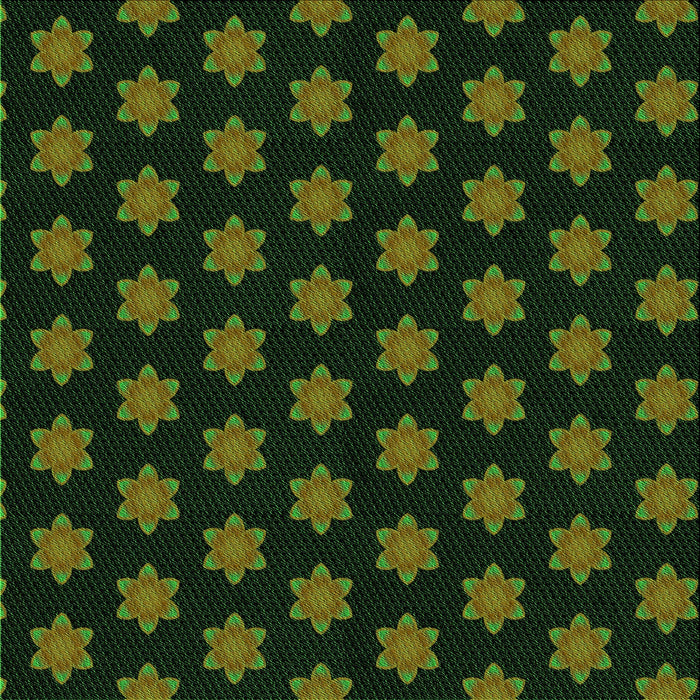 Round Patterned Black Rug, pat1310grn