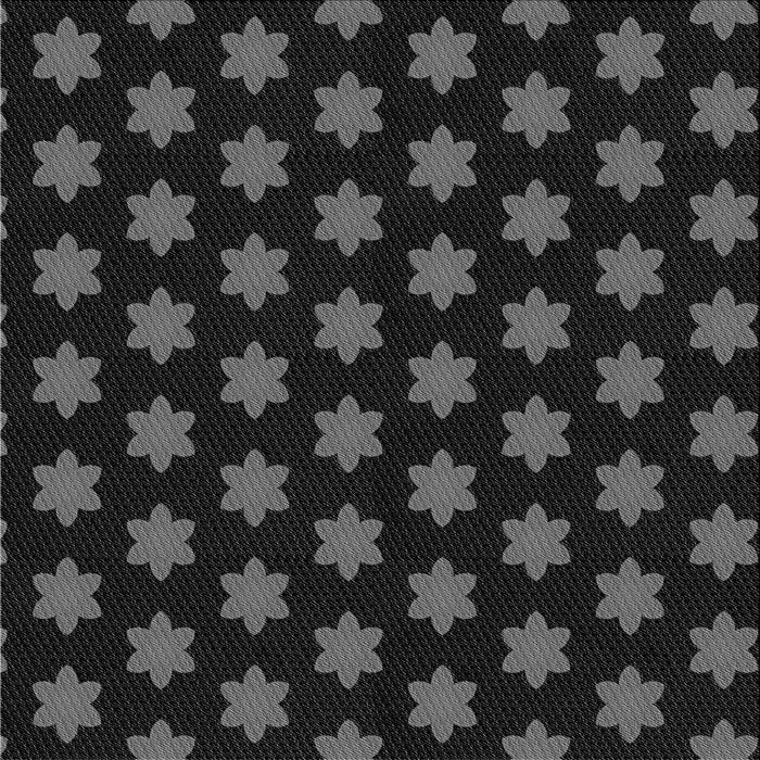 Round Patterned Black Rug, pat1310gry