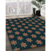 Patterned Midnight Gray Rug in Family Room, pat1310lblu