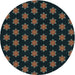 Square Patterned Midnight Gray Rug, pat1310lblu