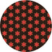 Square Patterned Red Brown Rug, pat1310org