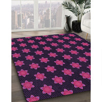 Patterned Plum Purple Rug, pat1310pur