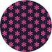 Square Patterned Plum Purple Rug, pat1310pur