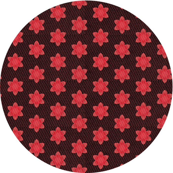 Square Machine Washable Transitional Saffron Red Rug in a Living Room, wshpat1310rd