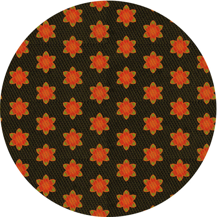 Square Patterned Dark Bronze Brown Rug, pat1310yw