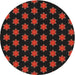 Sideview of Patterned Red Novelty Rug, pat1310