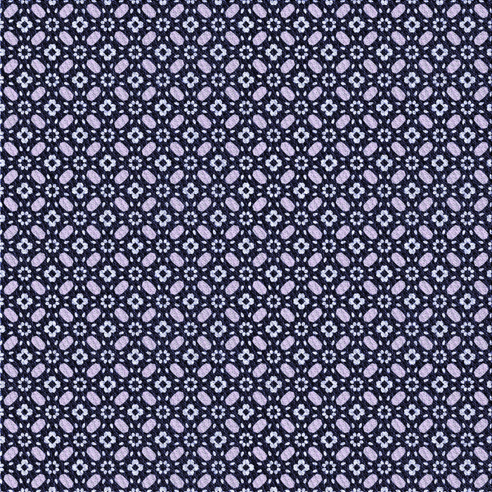 Round Patterned Night Blue Rug, pat1311blu