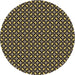 Square Patterned Metallic Gold Rug, pat1311brn