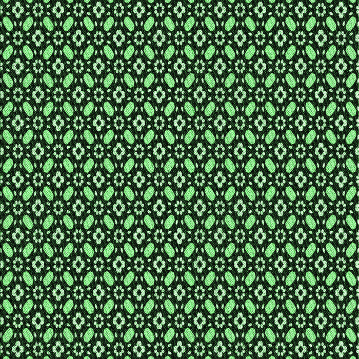 Patterned Black Rug, pat1311grn