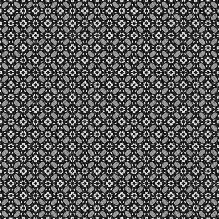 Round Patterned Midnight Gray Rug, pat1311gry