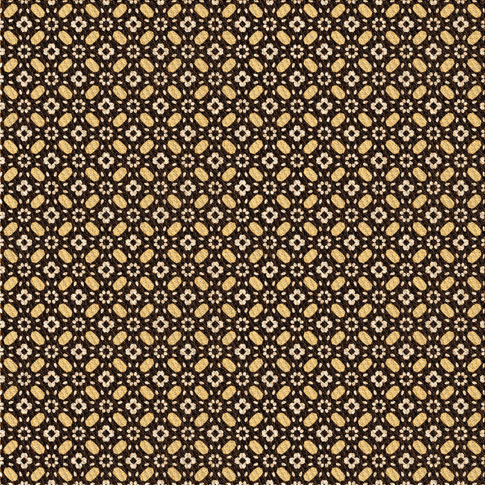 Round Machine Washable Transitional Black Brown Rug, wshpat1311org