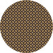 Square Patterned Black Brown Rug, pat1311org