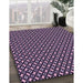 Patterned Orchid Purple Rug in Family Room, pat1311pur