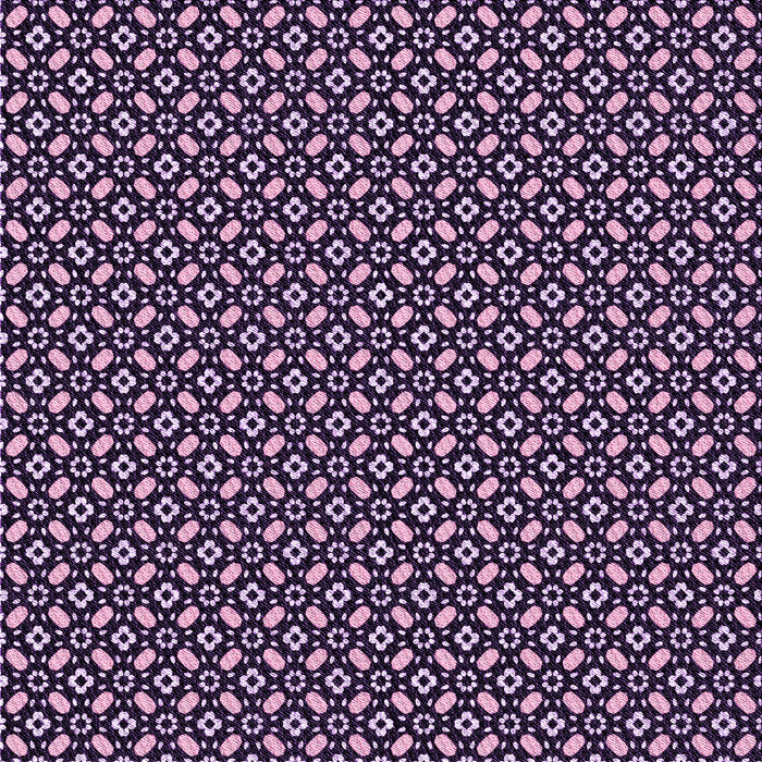 Round Patterned Orchid Purple Rug, pat1311pur